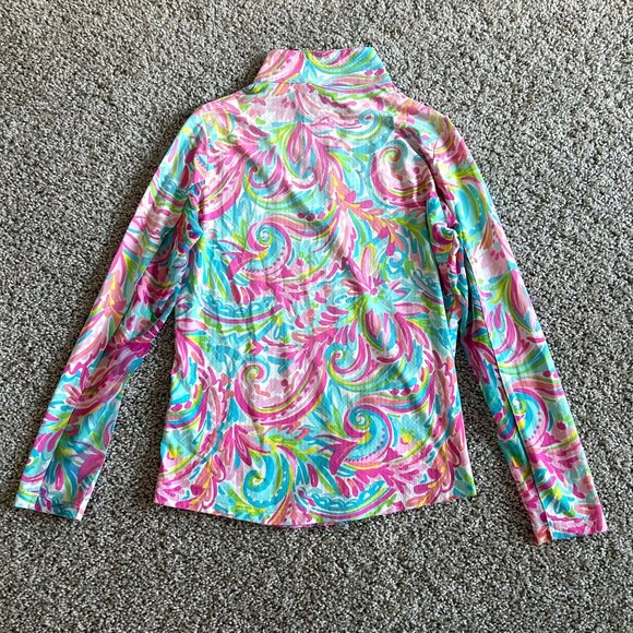 IBKUL Women's Small Long Sleeve Multicolor Polo Shirt - Picture 4 of 9